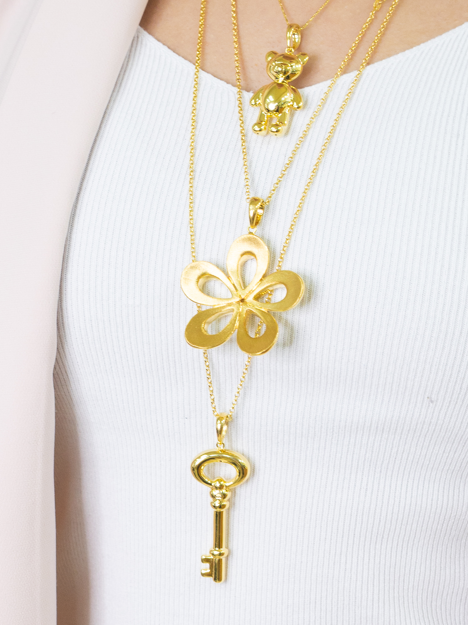 Layering de collares 14k - Capas de amor